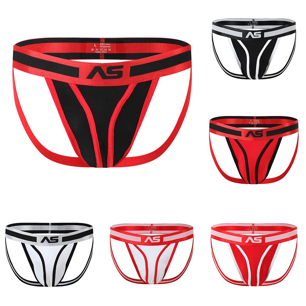 【MOMLOVE】 Breathable Mens Jock Strap Underwear Backless Jockstrap Briefs Male G String