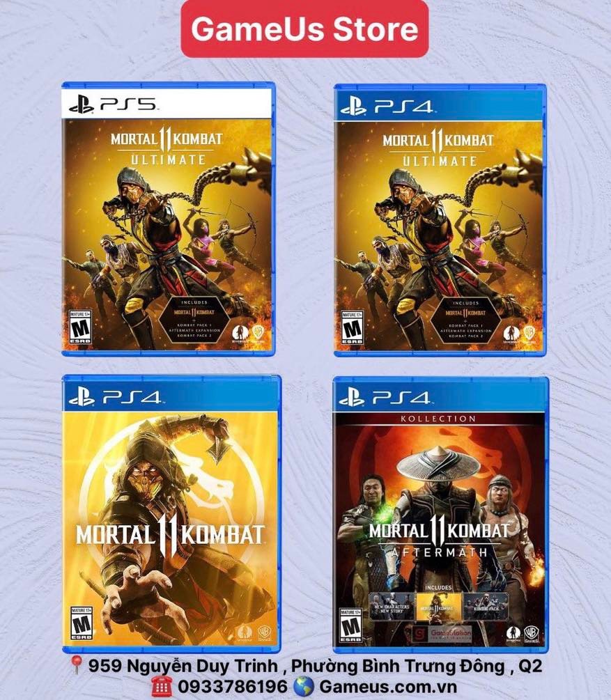Đĩa Game Ps4 / Ps5 : Mortal Kombat 11 - Hệ US