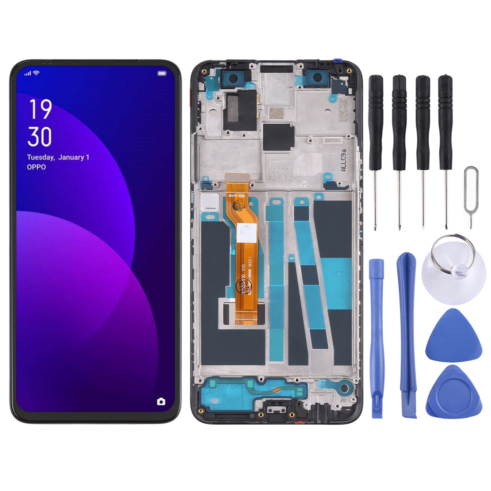 Lcd screen and digitizer full assembly with frame for oppo f11 pro cph1959 cph2209 cph1989
