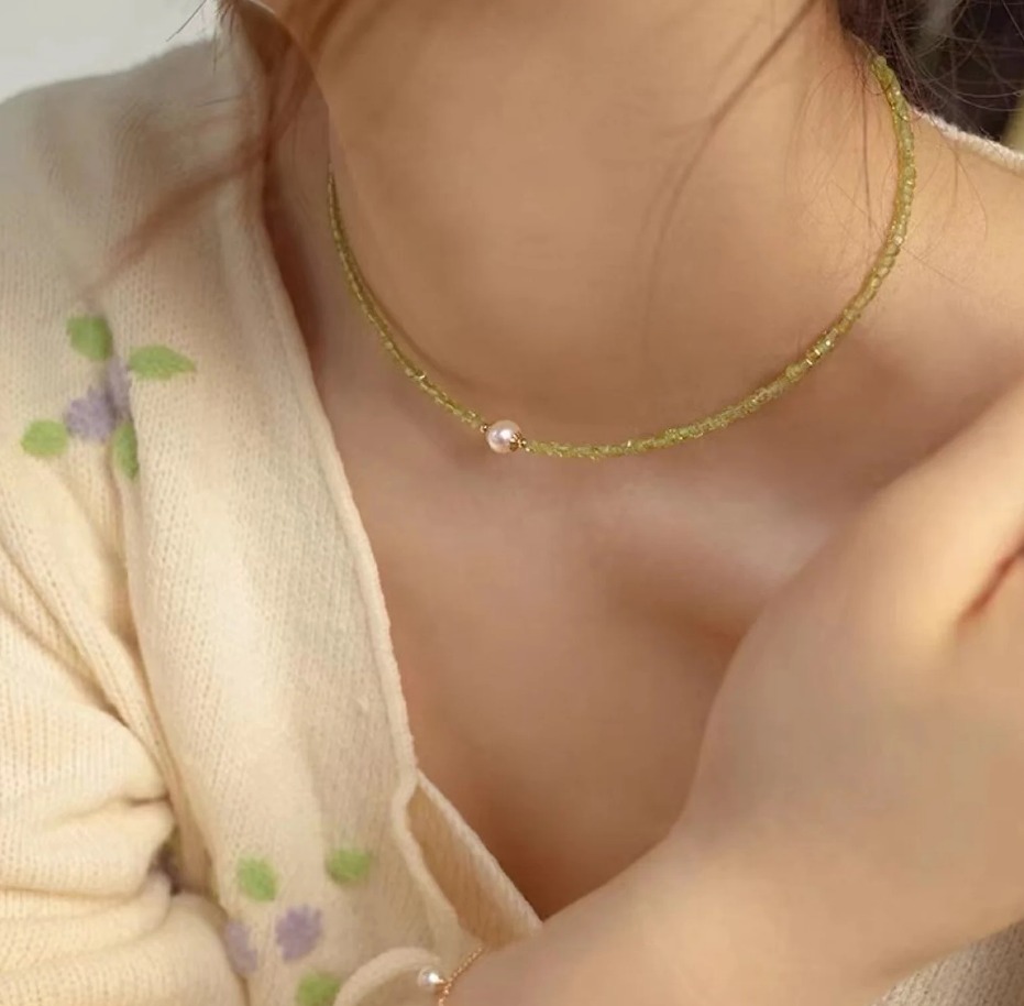 new%20style%20Peridot%20necklace%20peridot%20beaded%20necklaceChoker%20Beaded%20Necklace%EF%BC%8CPearl%20Beaded%20Necklace%EF%BC%8CNatural%20Peridot%20Necklace%20-%20Image%209