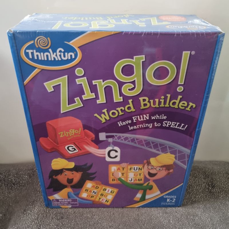 Authentic Thinkfun Zingo! Bingo with a Zing, World Builder, Sight Word