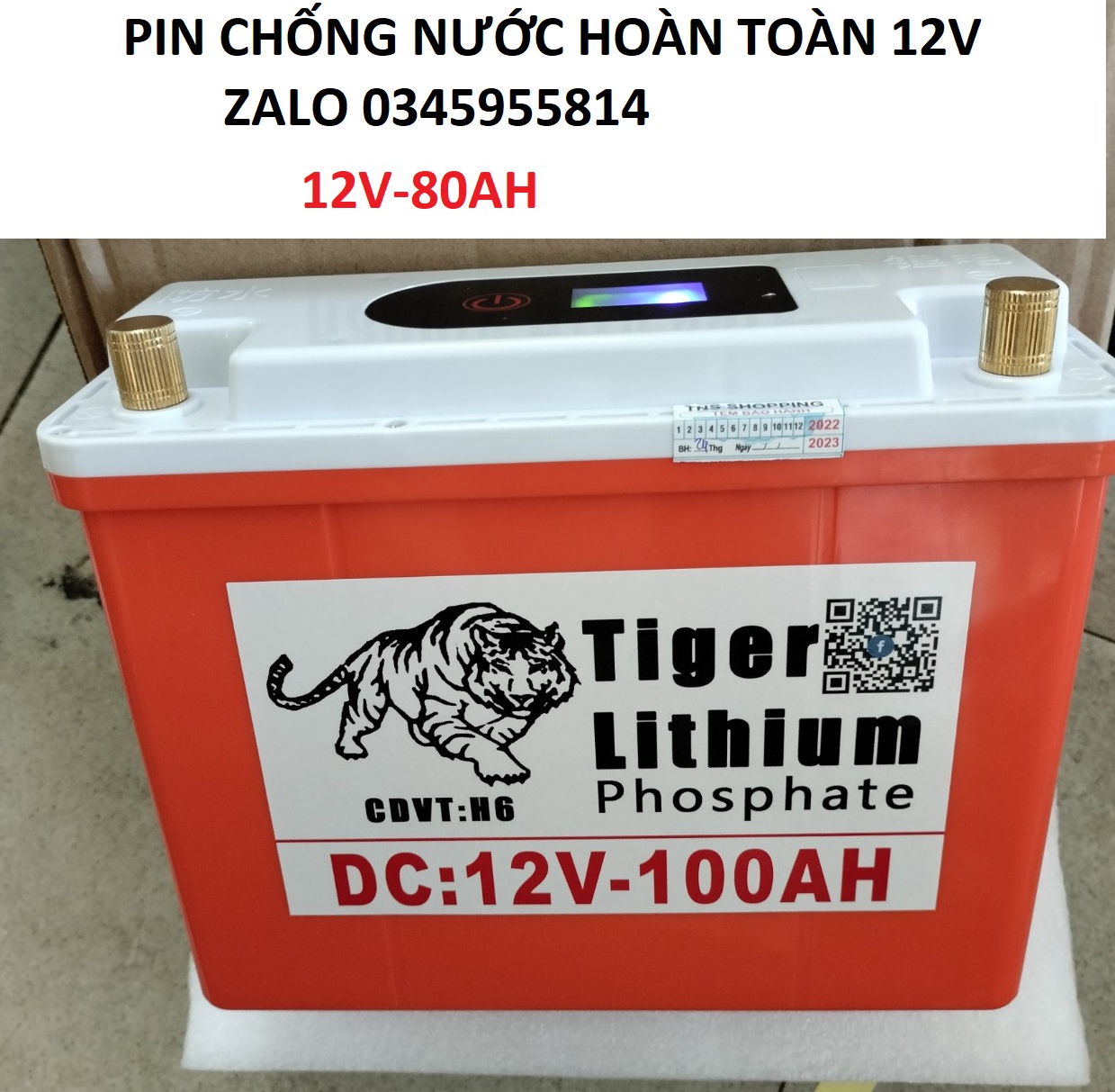 Pin lithium chống nước- pin nhẹ - bền 12v- 100ah chống nước hoàn toàn lithium