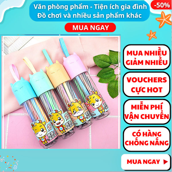 Bộ 12 bút lông màu vẽ cho bé siêu cute, giá cực rẻ ✔️ Bút màu ✔️ Bút lông màu vẽ tranh ✔️ Bút lông màu cho bé ✔️ đồ dùng học tập - Nguyễn Thùy Store