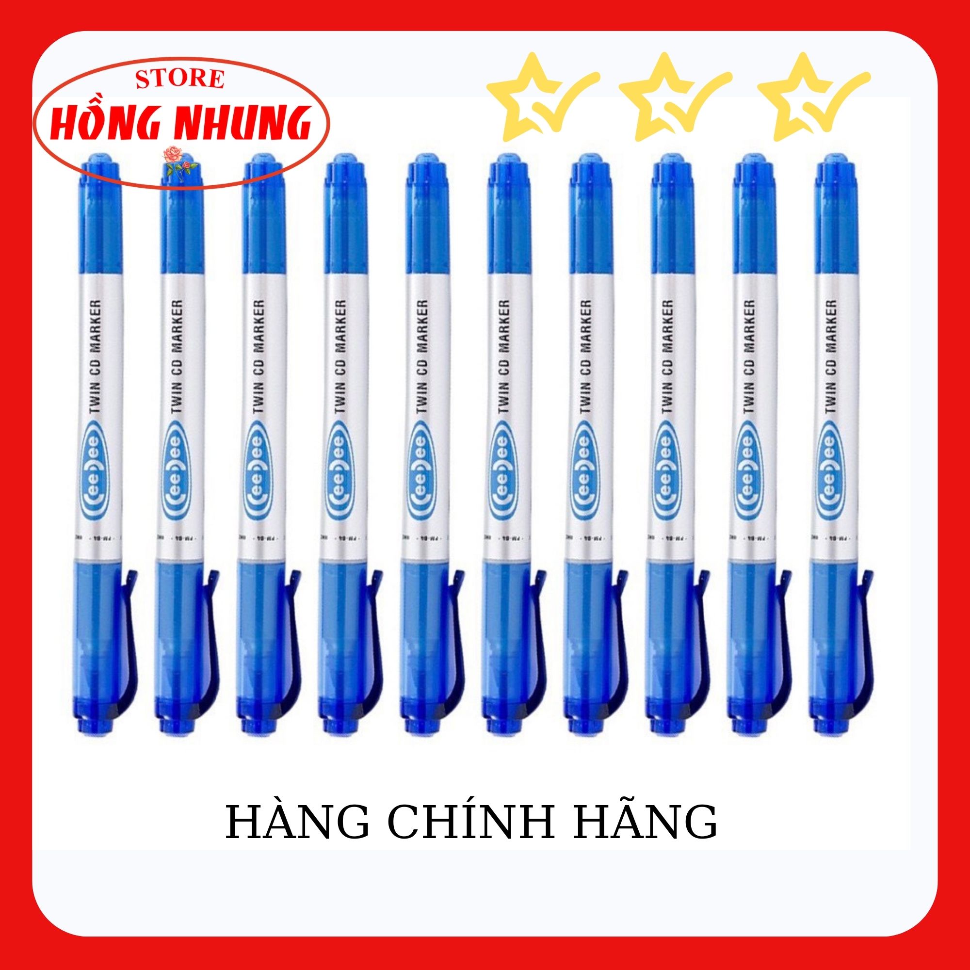 Combo 10 cây bút lông dầu thiên long pm-04
