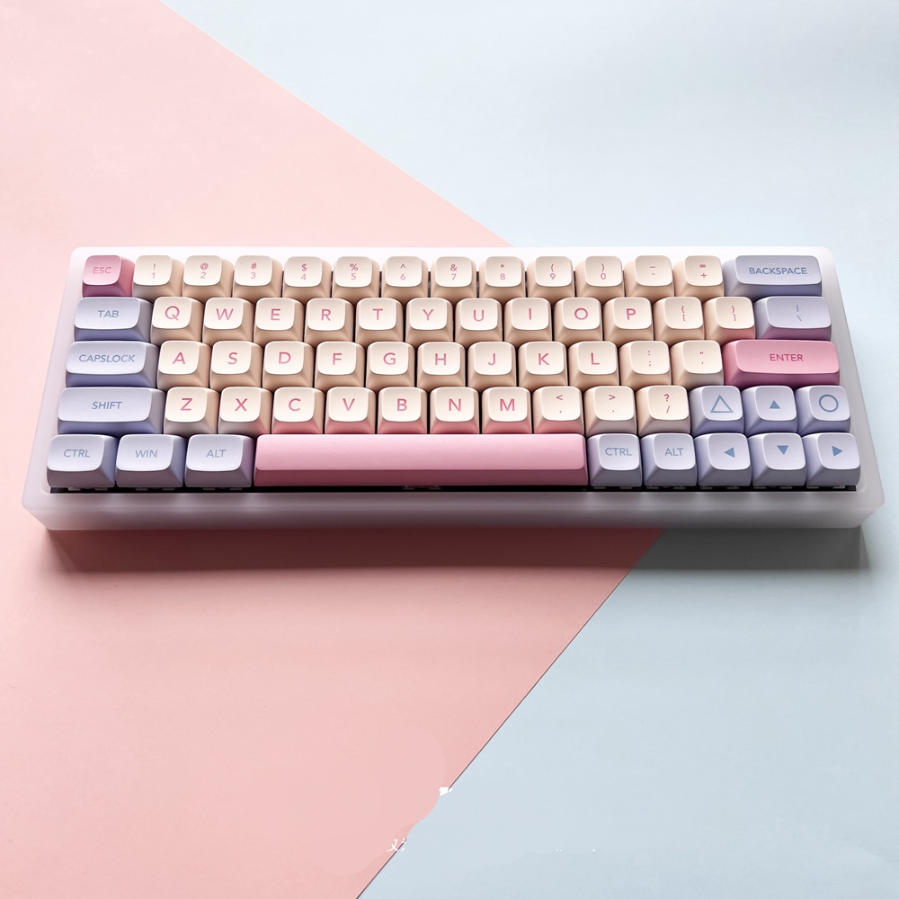 Nắp Phím Chủ Đề Marshmallow 132 Phím Nắp Phím Subbed Nhuộm PBT Cấu Hình XDA Cho Bàn Phím Cơ Cherry MX Switch RK61/Anne Pro 2/GK61