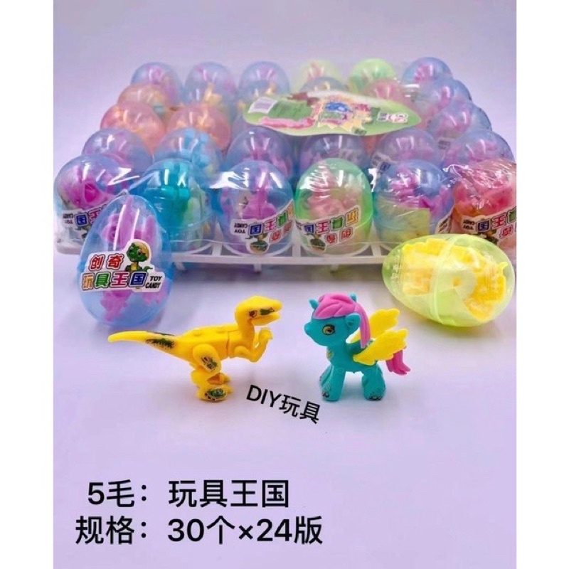 sỉ khay 30 quả trứng khủng long ( bên trong có khủng long và kẹo)