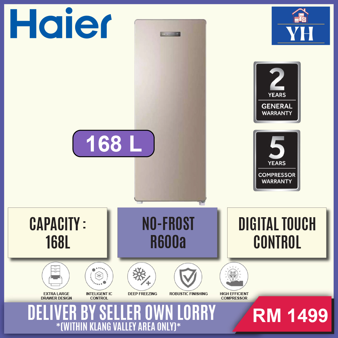 [DELIVERY WITHIN KLANG VALLEY AREA] Haier 168L NoFrost Digital Touch