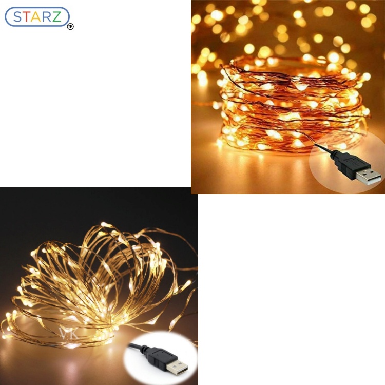 silver wire lights 100 led