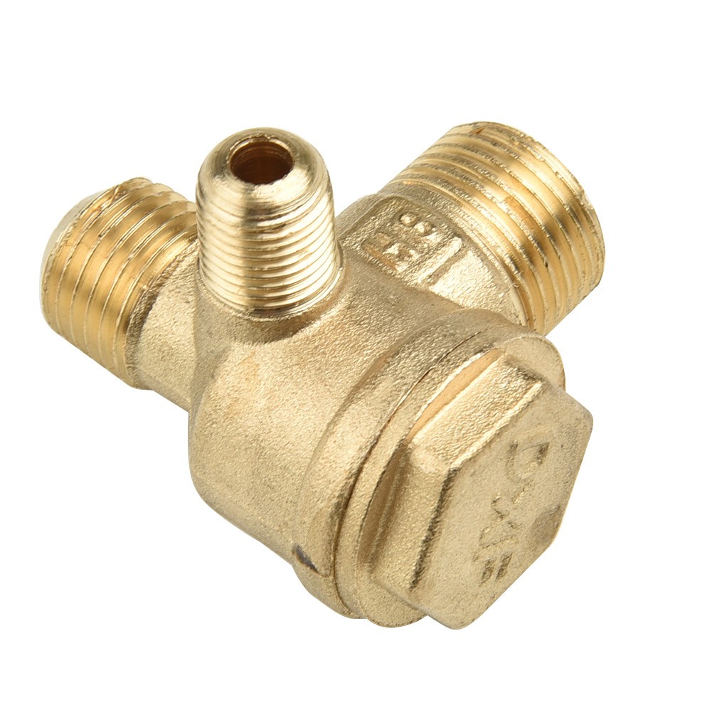 Brass Air Compressor Accessories One-Way Valve Stop Valve Check Valve Replaceable