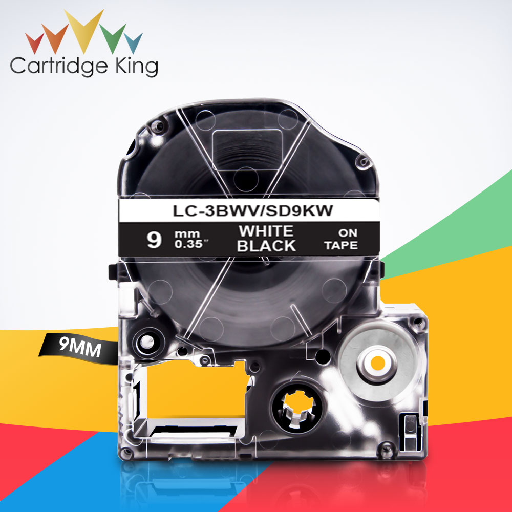 【Flash sale】 1pcs 12mm SS12KW Tape Compatible Label Tapes -4WBN Black ...