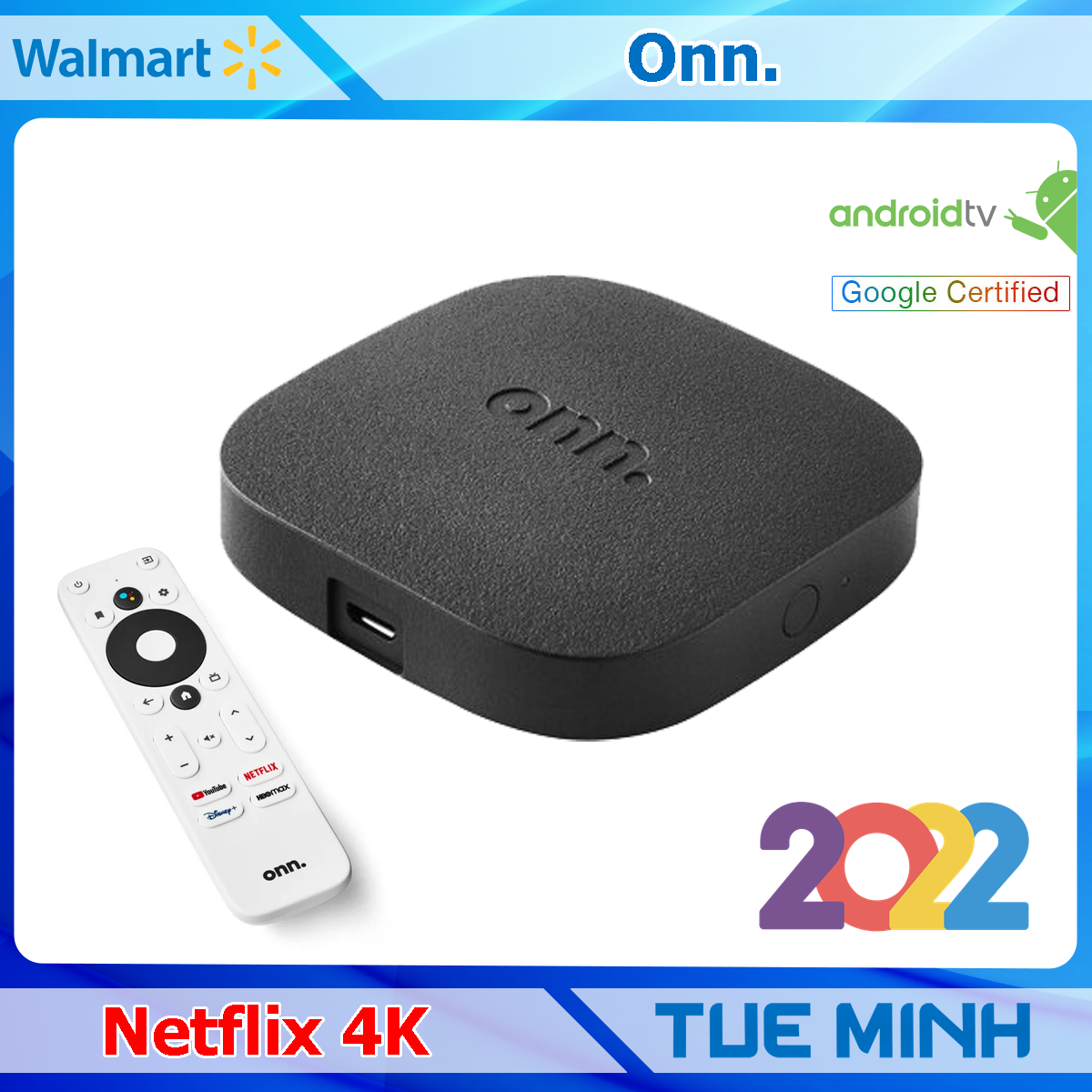 Android TV Box Onn. - GoogleTV, Netflix 4K cấp phép