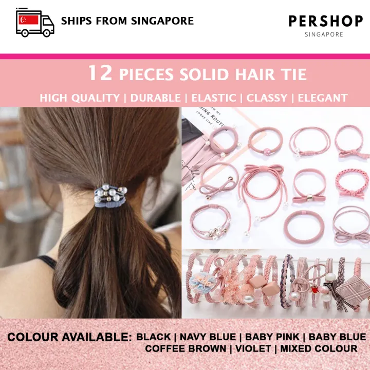 12 Pieces Korean Classy Hair Tie | Hair 