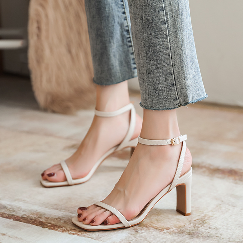 Giày Sandal DILY Quai Mảnh Gót Trụ 7cm_AA0279