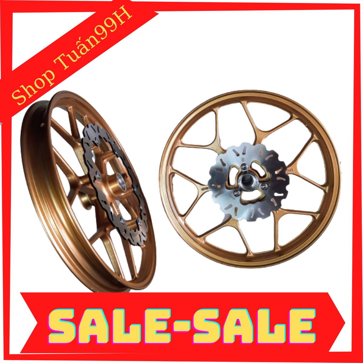 Bánh mâm kiểu Sonic thắng đĩa trước sau