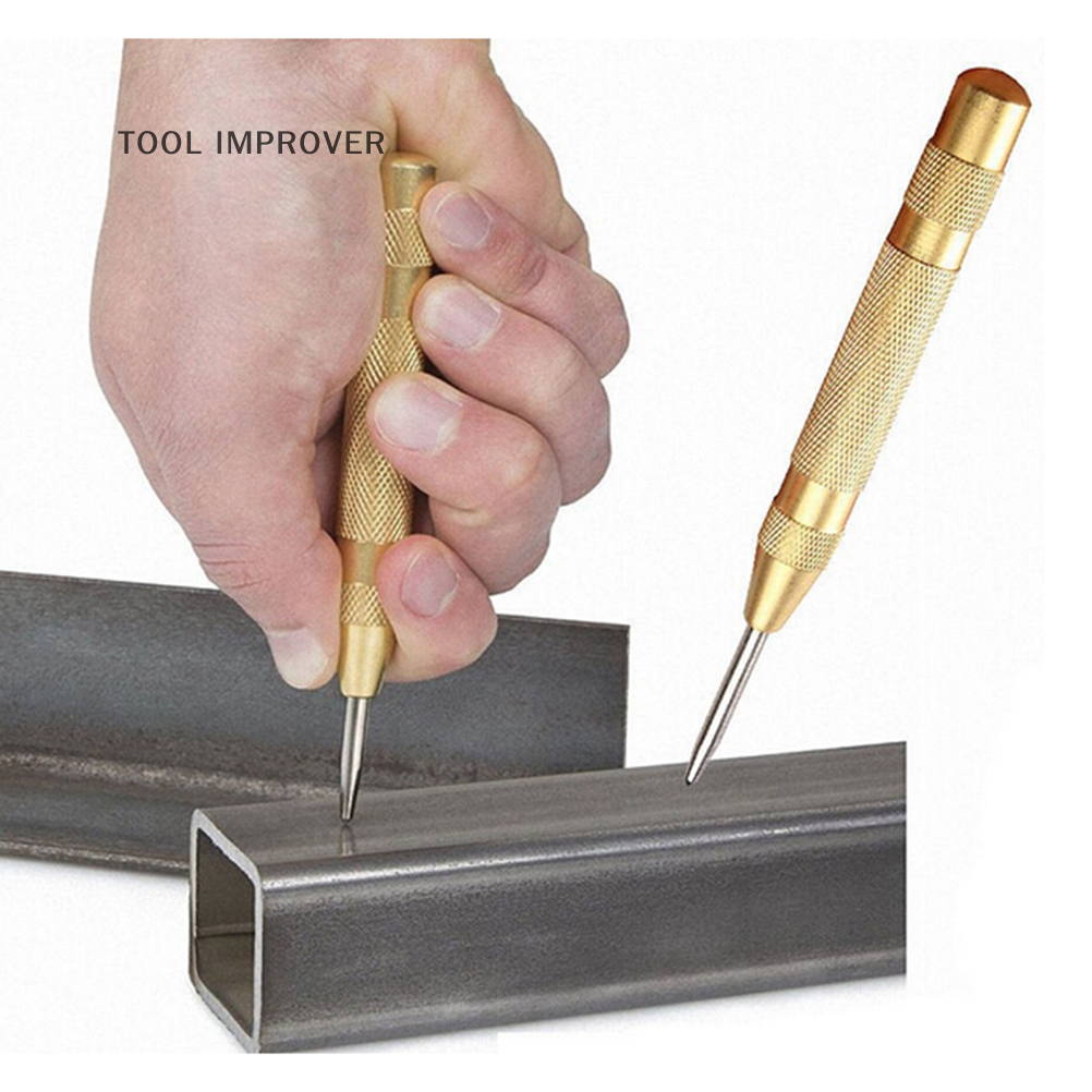 Tool improver 5 inch automatic center pin punch spring loaded mark starting holes tools