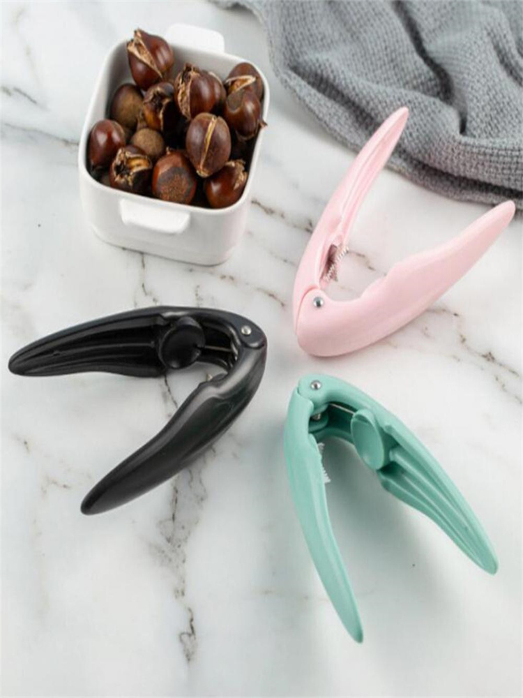 Hạt dẻ mở công cụ Hướng dẫn sử dụng hạt dẻ mở Clip Pecan óc chó nutcracker vỏ chịu lực cao Cracker mở với không tay cầm trượt