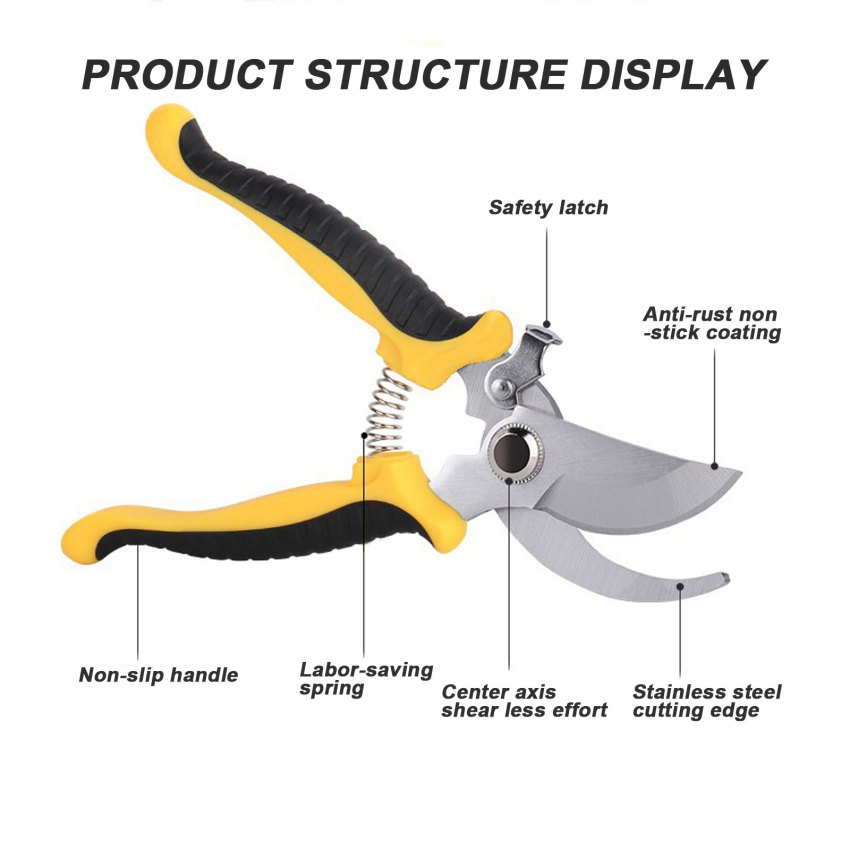 Pruner Garden S/C/I/S/S/O/R/S Professional Sharp Bypass Pruning Shears Tree Trimmers Secateurs Hand Clippers For Garden Beak S/C/I/S/S/O/R/S