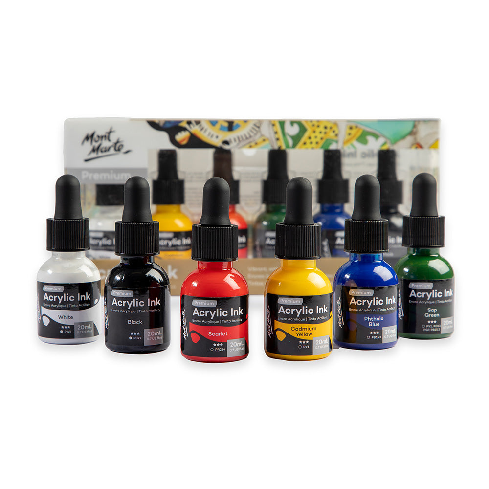 Mont Marte Acrylic Ink 6pc*20ml.