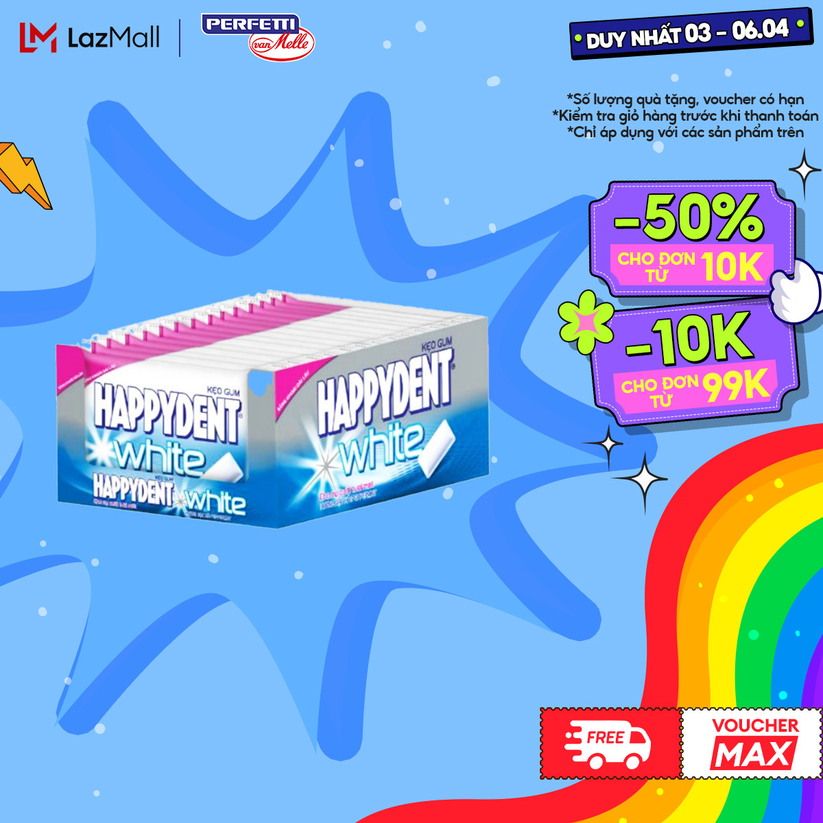 Sing gum Happy Dent (hộp 15 vỉ)