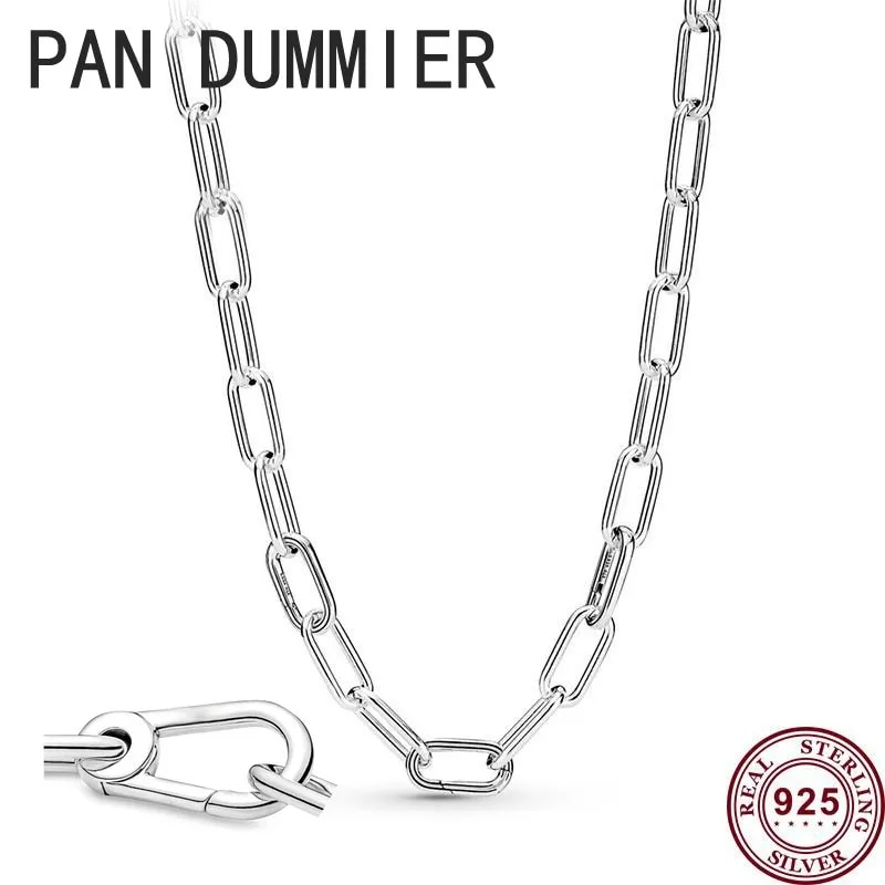 New Hot 925 Silver Exquisite Chain Link Me Series Women's Necklace Is Suitable For Original Pandoha High-quality Charm Jewelry.