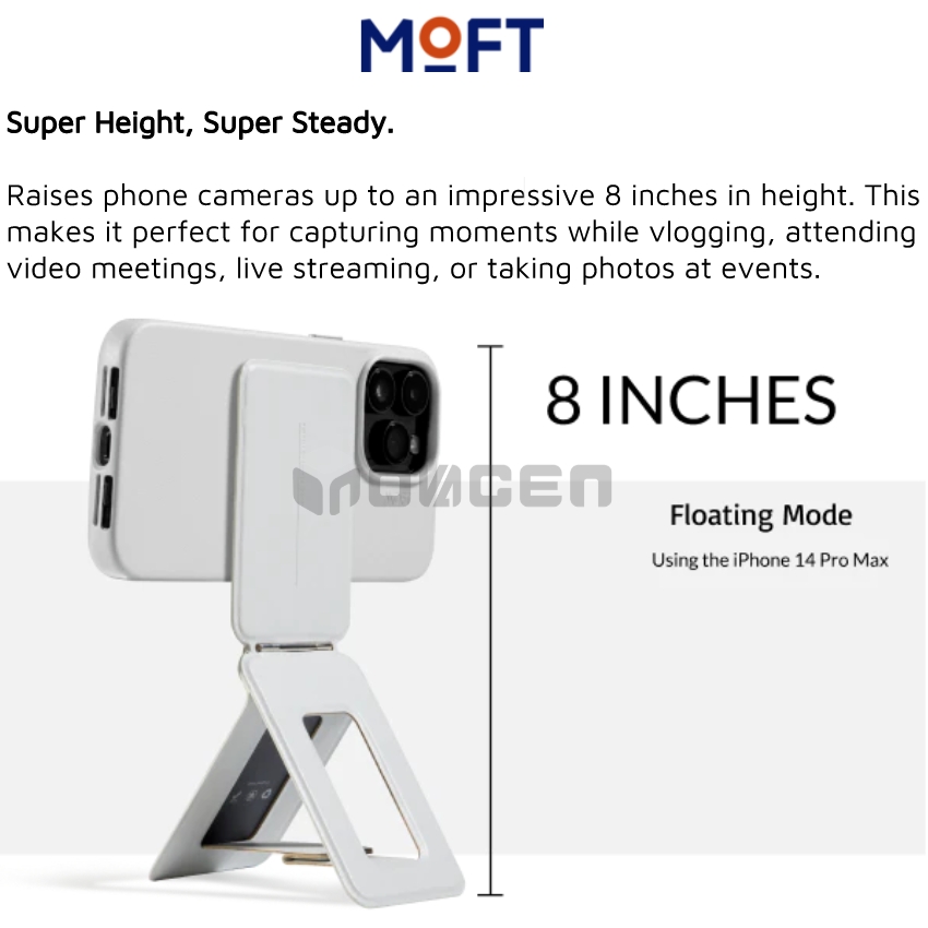 Moft movas™Snap giá đỡ điện thoại ba chân vô hình, tương thích từ tính, foldabl, nhiều góc giá đỡ điện thoại và chân đế chụp ảnh selfie