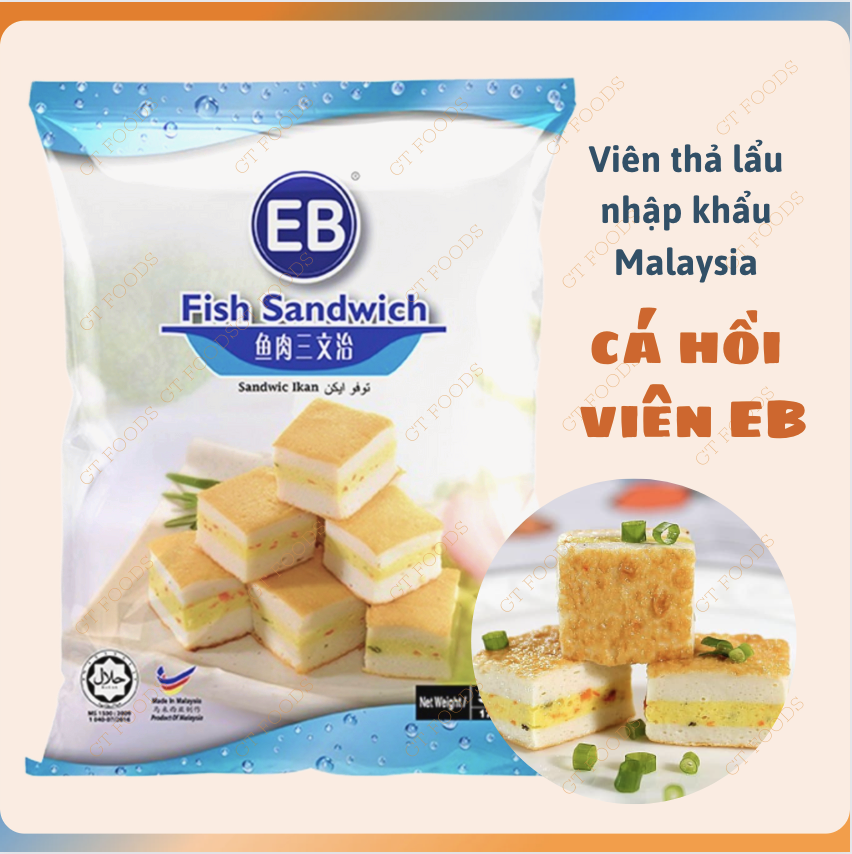 Viên thả lẩu CÁ HỒI EB - nhập khẩu Malaysia gói 500g - SHIP 2h HCM