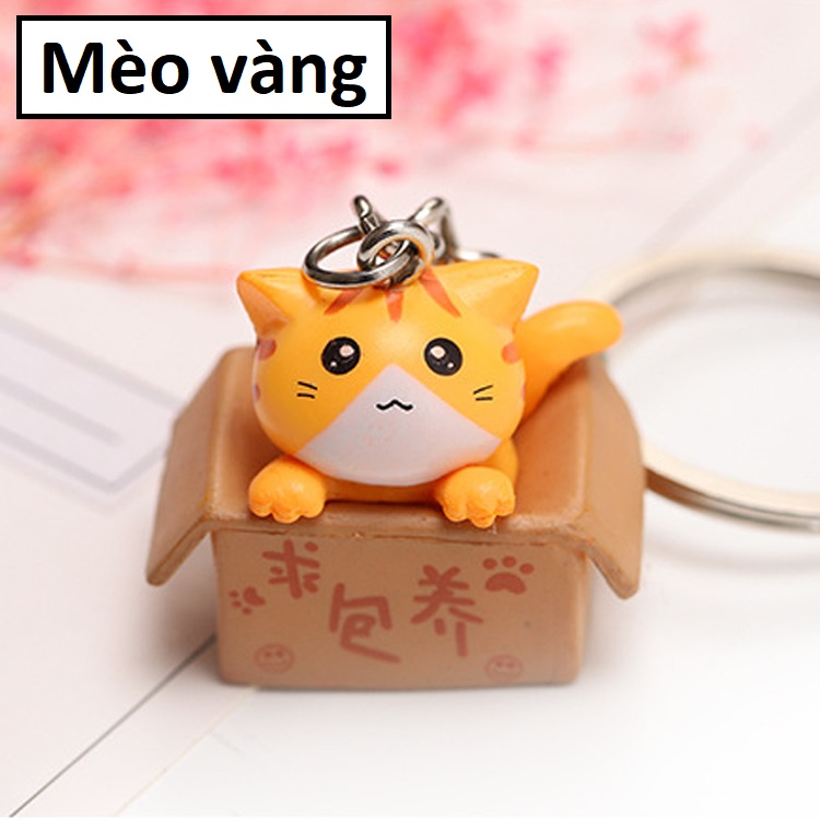 Móc khóa Mèo con ngồi hộp [T69 Shop]