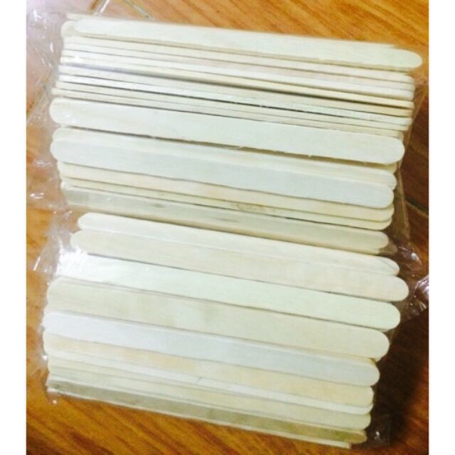 Que đè lưỡi gỗ 2cm / Que kem gỗ 2cm ( bịch 250gr )