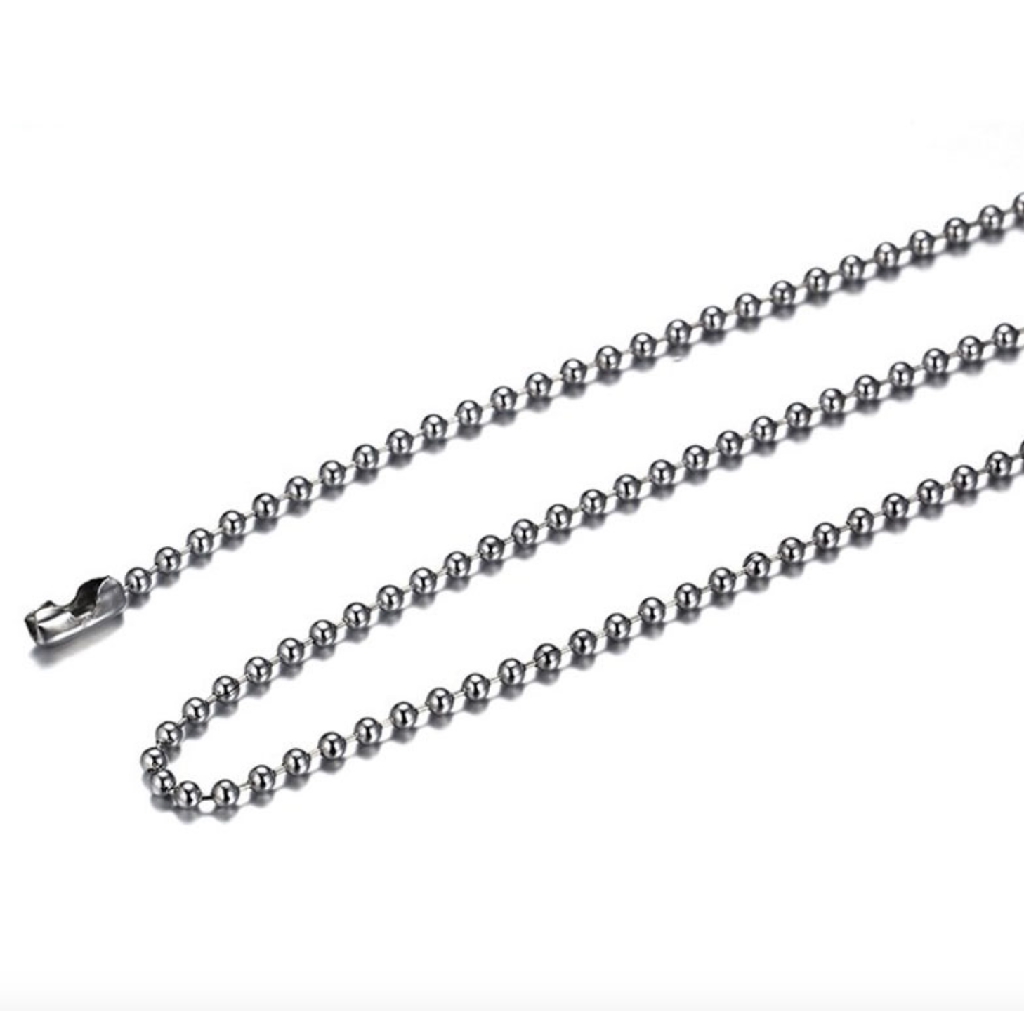 long ball chain necklace