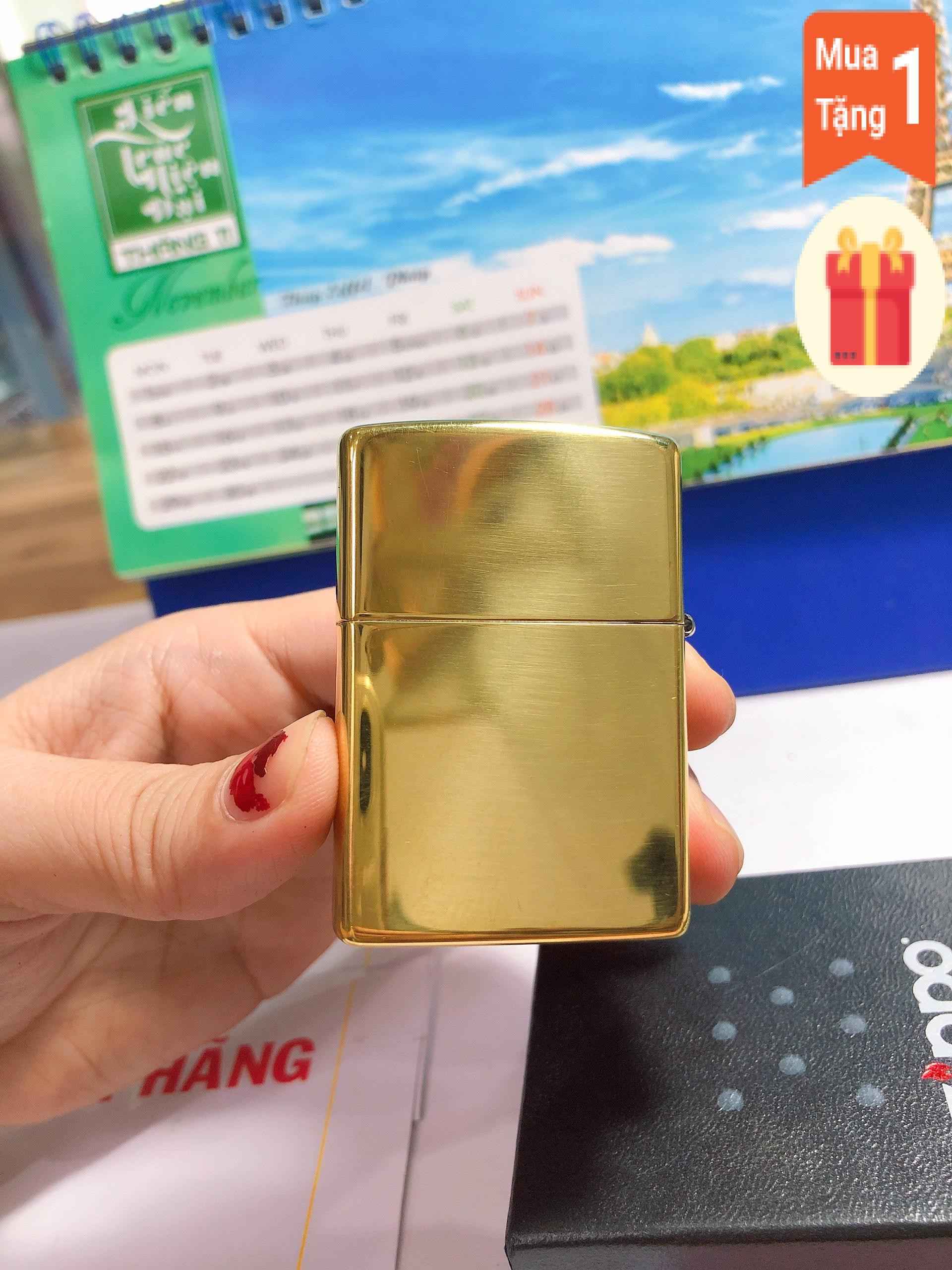 Bật lửa Zippo Mỹ High Polished Brass chủ đề Cô Gái Nhật