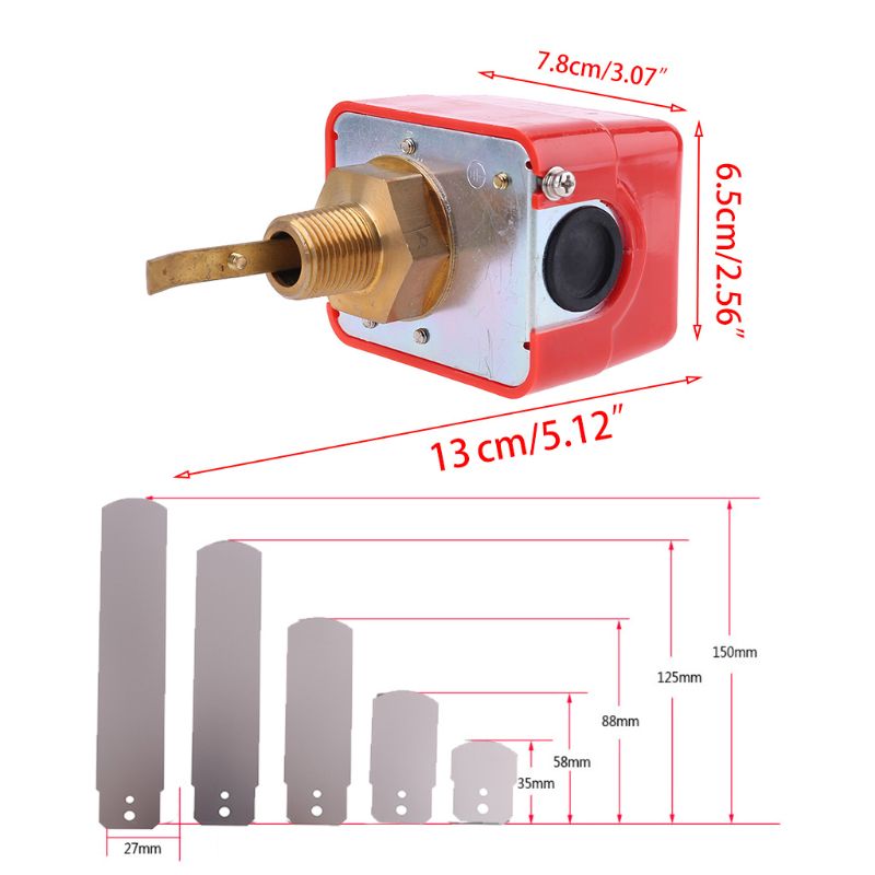 HFS-20/15/25 R3/4 Liquid Water Oil Sensor Control Automatic Paddle Flow Switch 15A 250V IP54