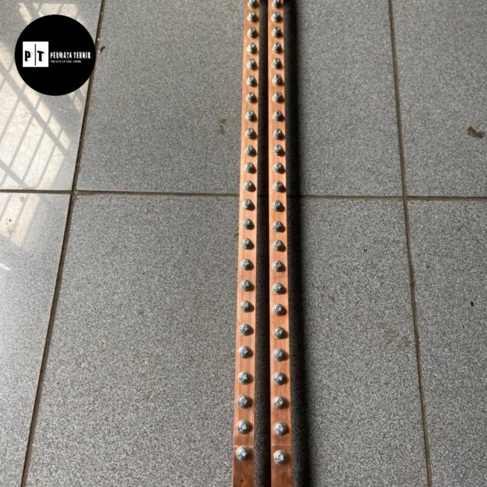 busbar tembaga 3mm x 20mm x 400mm busbar grounding tembaga murni