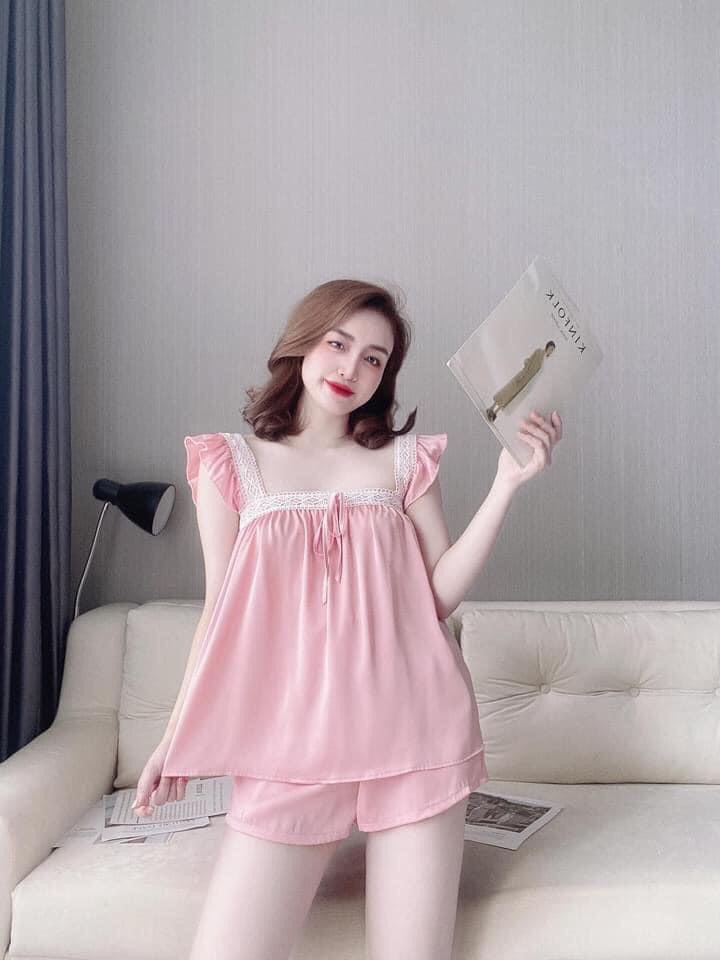 TLL_L08 set đồ ngủ lụa satin cao cấp cực sexy