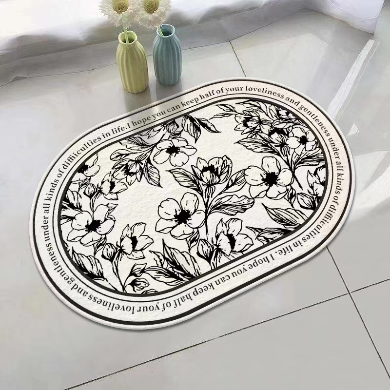 ZUOGUAN Cashmere-like mats Absorbent mats at the entrance of bathroom Household floor mats