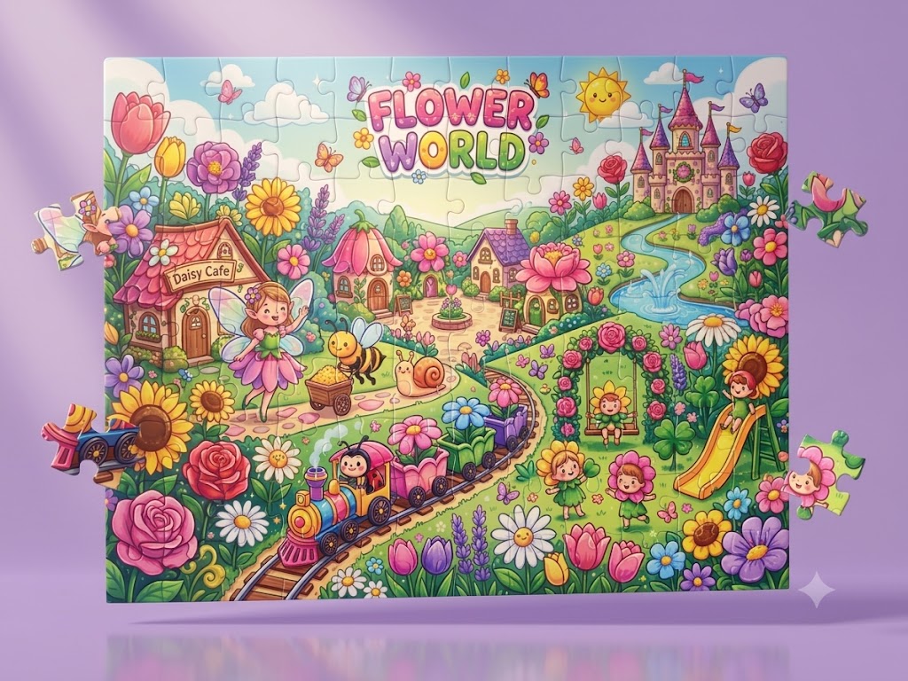 108 Pieces Jigsaw Puzzle Large Size 13x10.5 Inch Educational Learning Material & Toy.