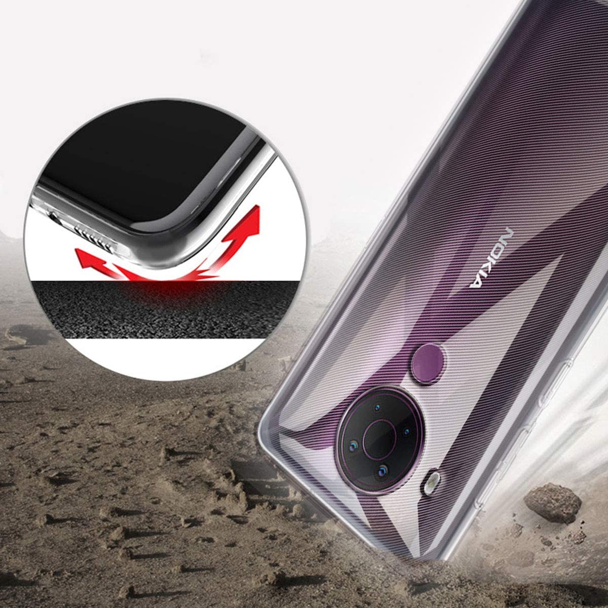 Ốp dẻo trong suốt cho Nokia 5.4 (Hàng loại A)