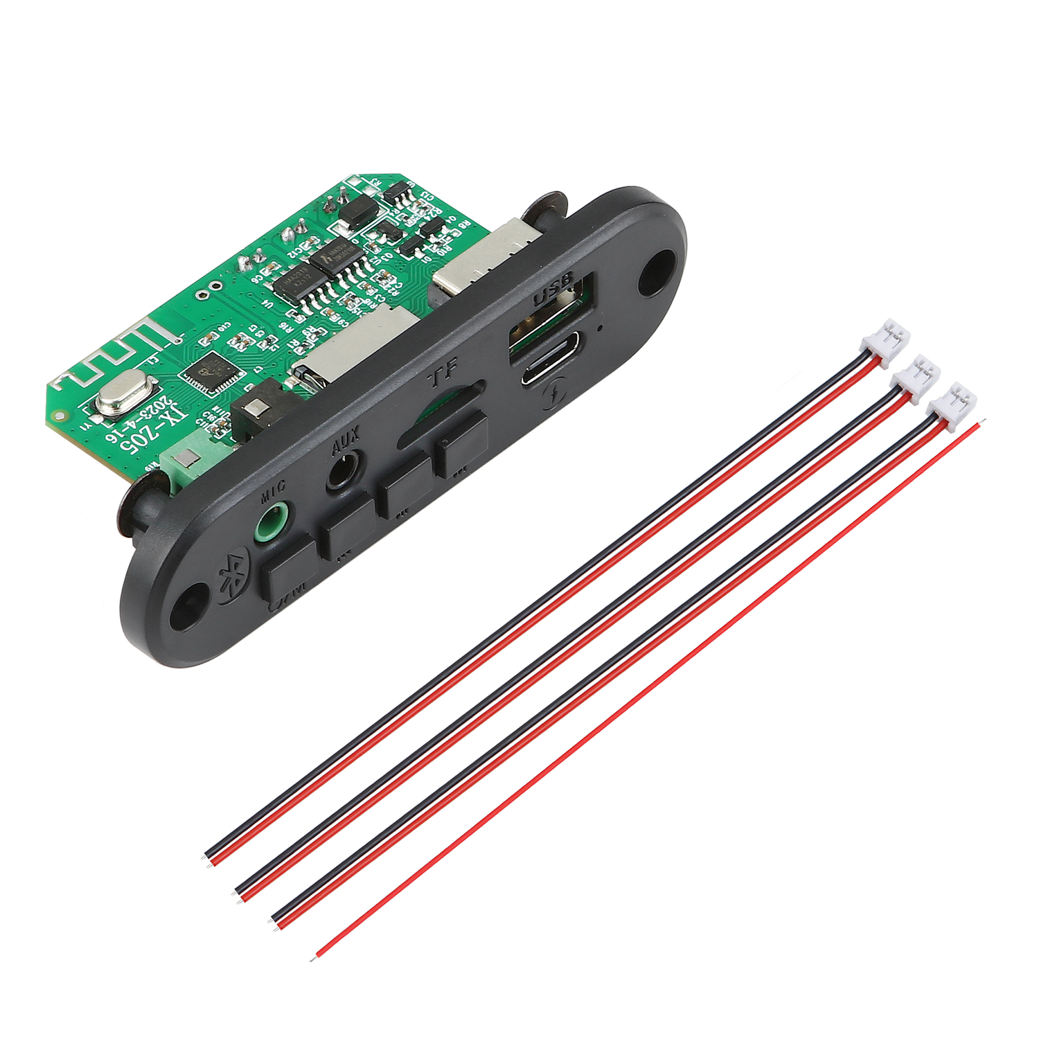Kebidumei 6w amplifier 3.7v 5v mp3 player bluetooth 5.0 mp3 decoder board support call recording 3.5mm usb tf fm for module car speaker