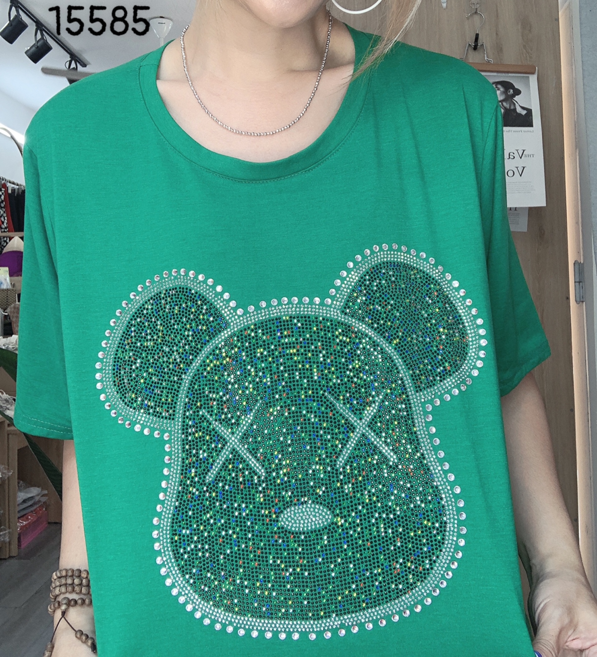 Áo BIG SIZE Mặt GẤU "Bling Bling" Linhstyle - 15585