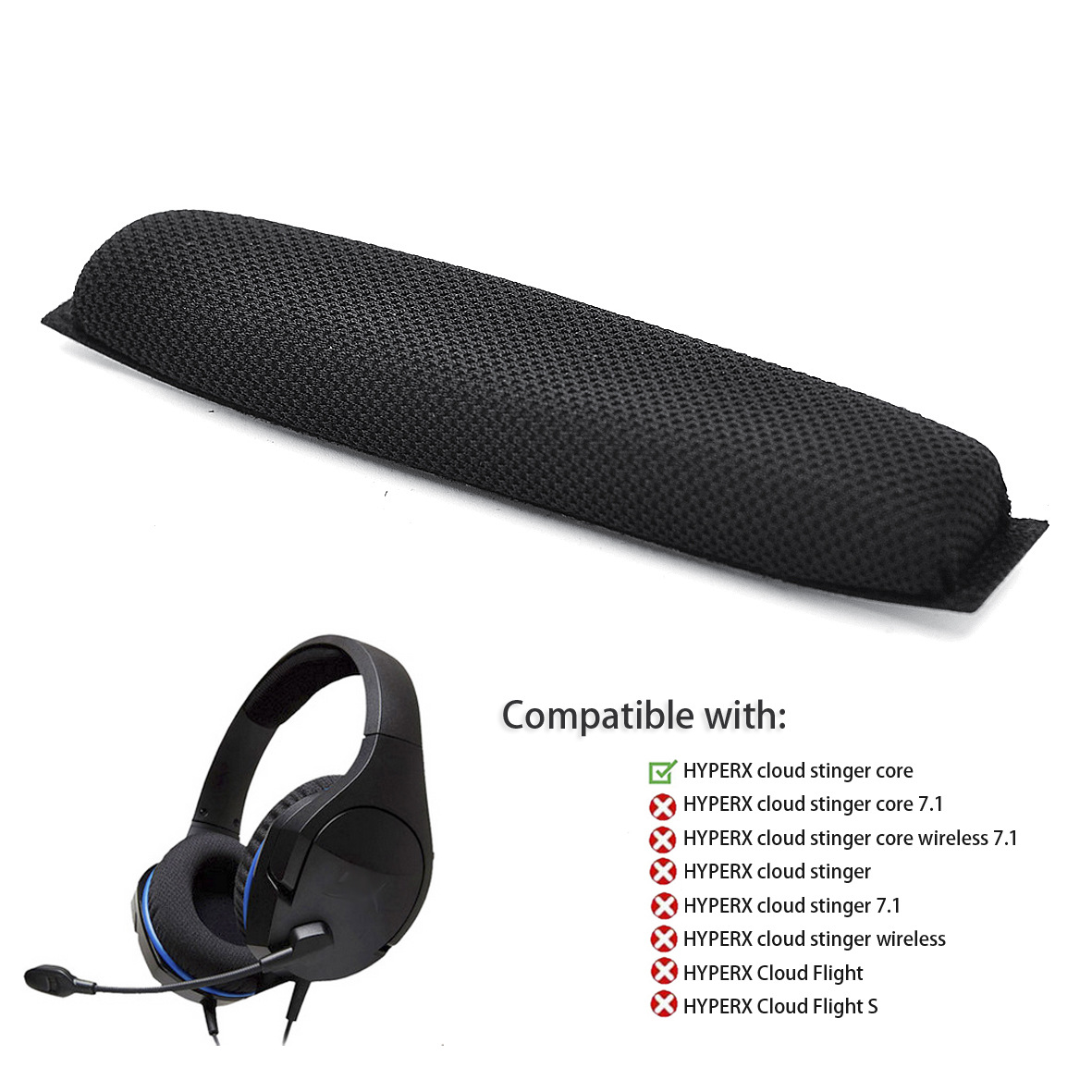 Lightweight 2PCS Earpad Cushion Cover for Head Beam Breathable for HyperX Cloud Stinger Soft Ear Pad Cover Earphone Hols