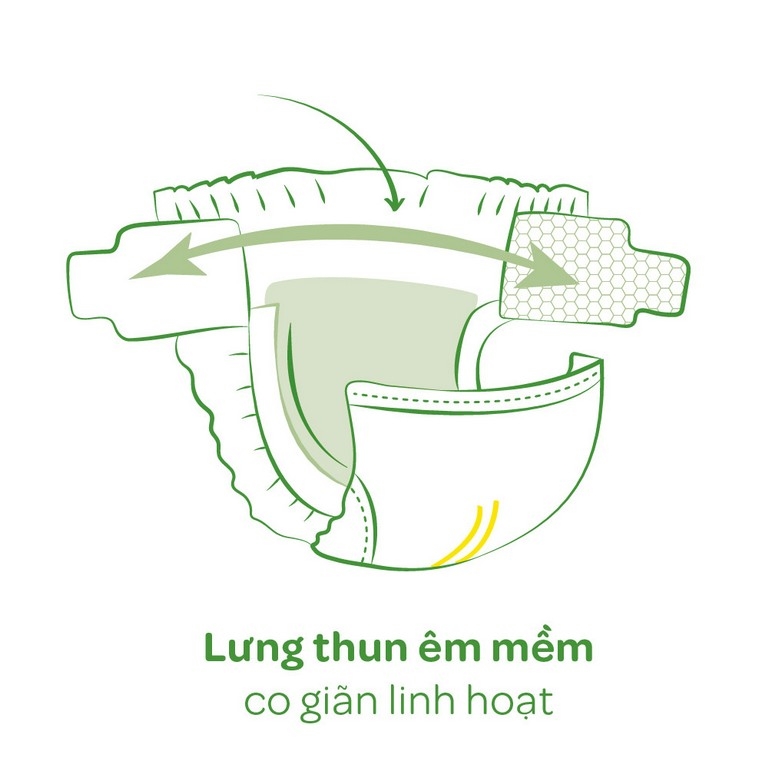 Bỉm tã dán Huggies Platinum Nature Made size S 82 miếng (4-8kg)
