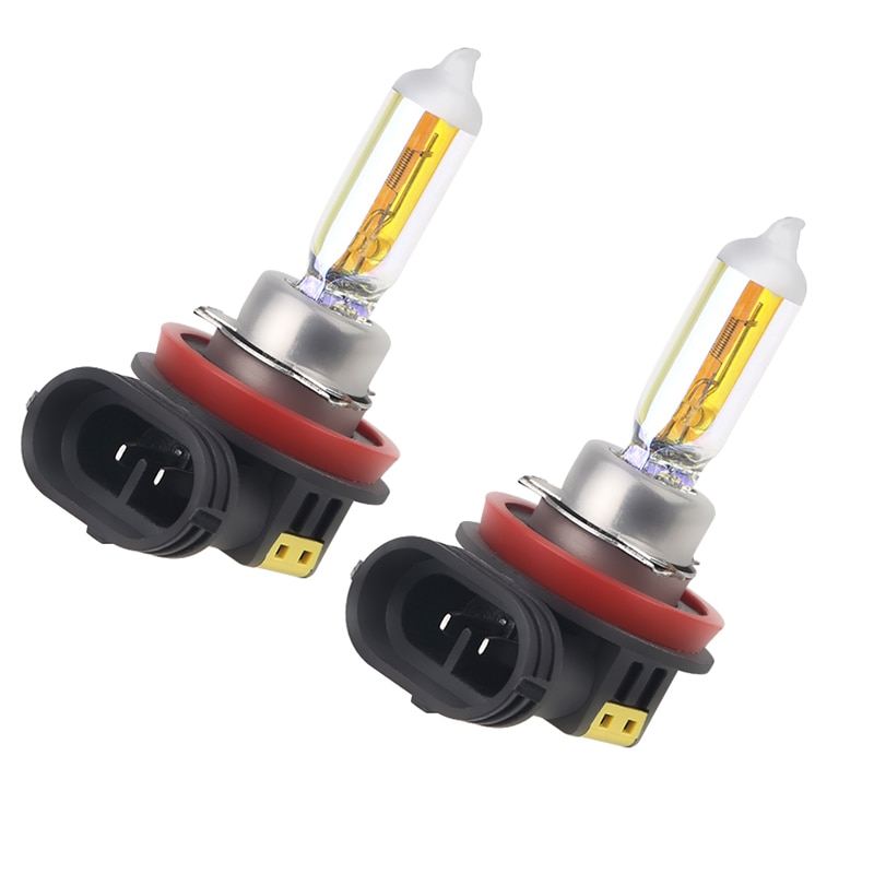 Fishberg 2 bóng đèn halogen siêu sáng h8 12v 55w 2300k vàng thạch anh màu vàng thủy tinh đèn pha ô tô đèn h8 55w đèn halogen