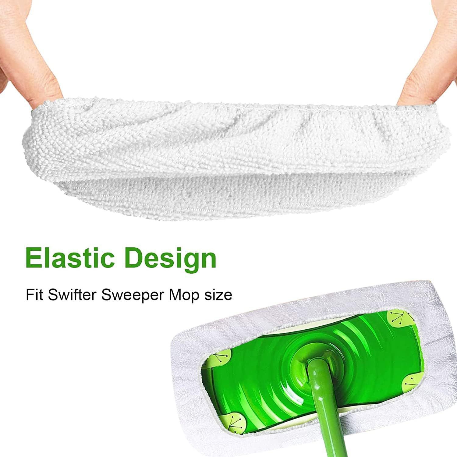 1 Pc Reusable Microfiber Mop Pads Compatible for Swiffer Sweeper Mop Dry Sweeping Cloth Washable Wet Mopping Cloth for Floor Cleaning