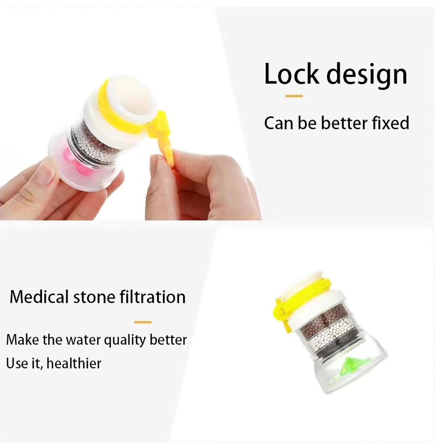 1pc Mini Tap Water Filter for Kitchen Use – Home Drinking Water Purifier – Simple & Effective Water Filter Solution for Cleaner Cooking and Beverage Water.