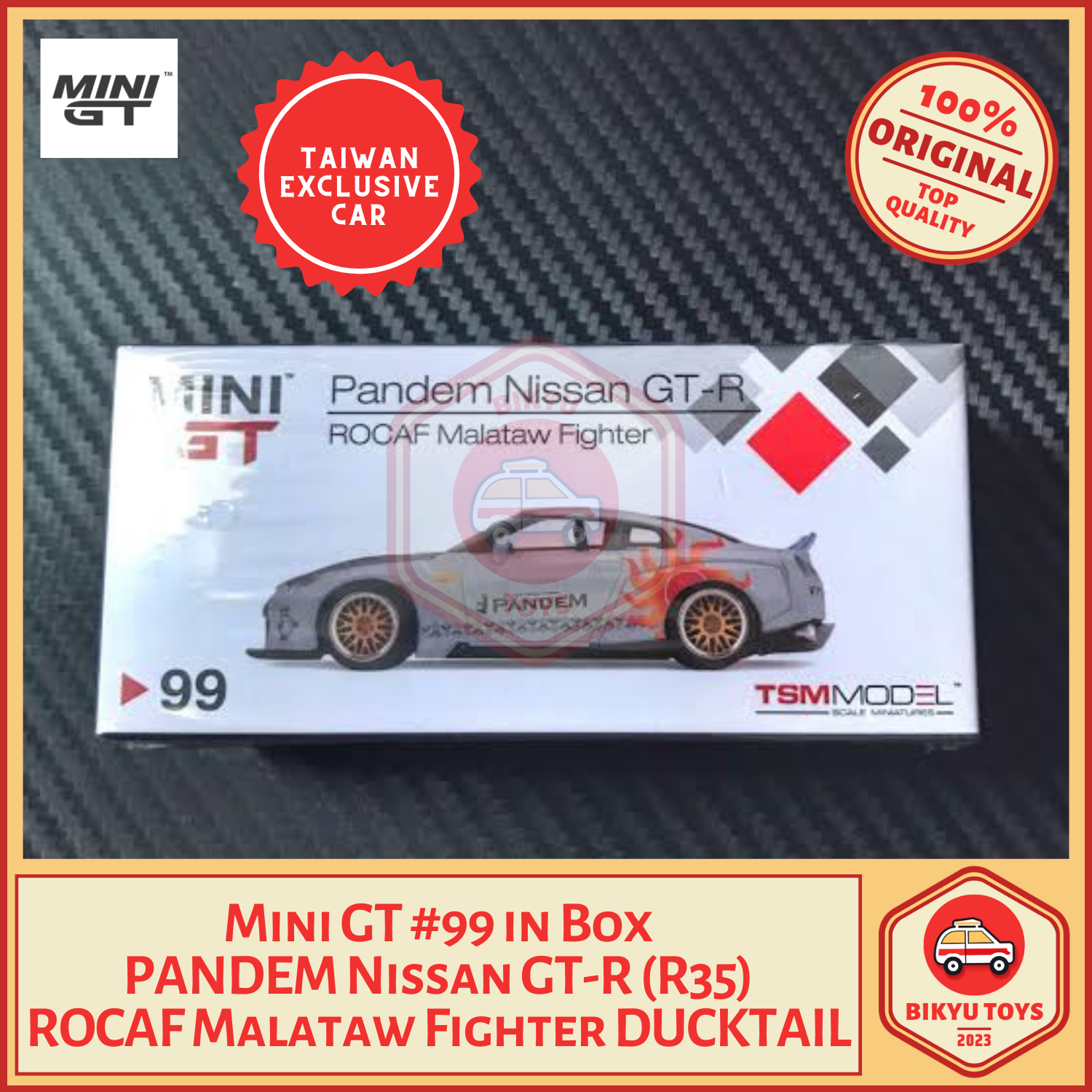 MiniGT #99 Nissan GTR R35 Pandem Ducktail ROCAF Malataw Taiwan