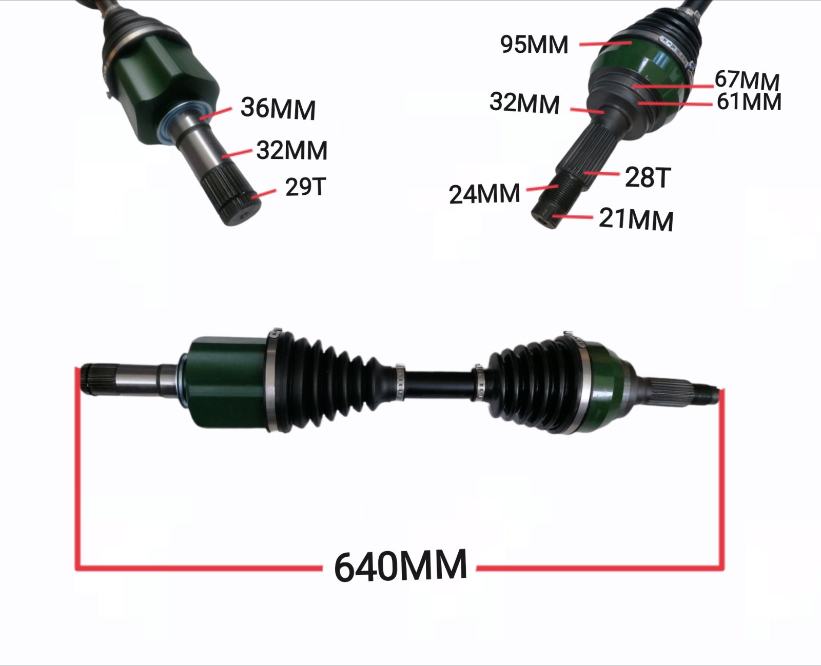 DRIVE SHAFT ASSEMBLY ( EB3G3A428 ) FORD RANGER 2.2 3.2 4X4 2011 LEFT