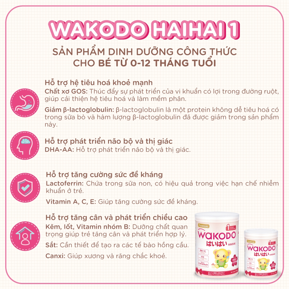 Sữa Wakodo Số 1 300g (0-12 tháng)