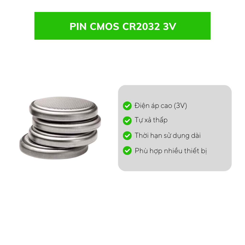 Pin CMOS CR2032 3V