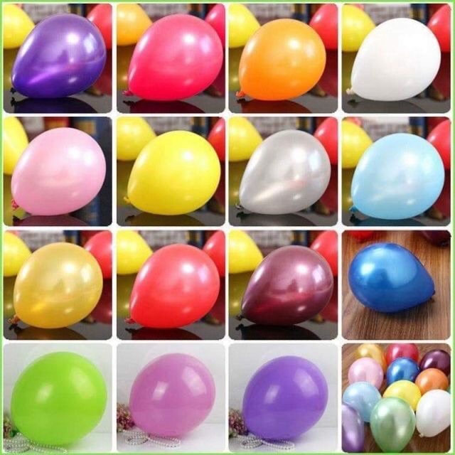 [Sỉ] Bịch 100 quả Bong bóng nhũ size 10’