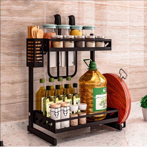 Kệ gia vị 2 tầng sơn tĩnh điện , kệ để gia vị đa năng - kệ gia vị khung thép sơn tĩnh điện cao cấp - kệ gia vị đa năng, kệ bếp cao cấp