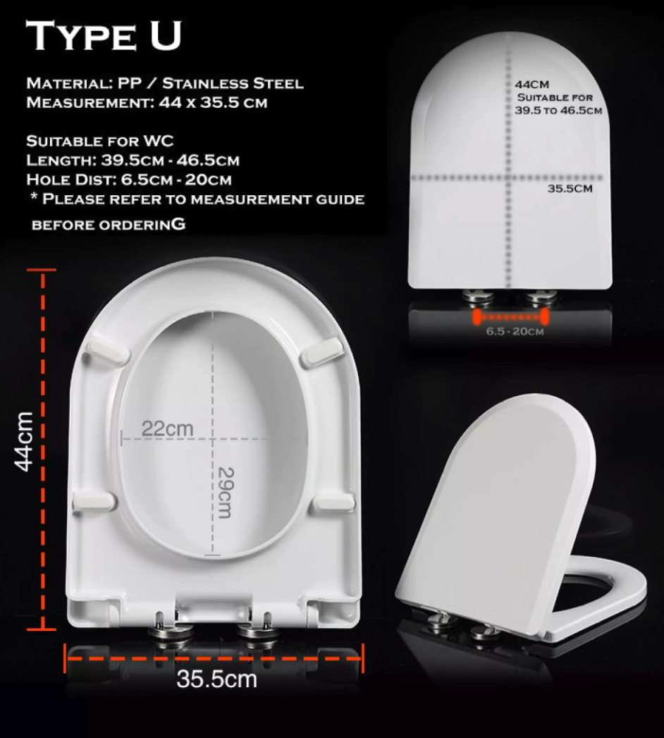 SG READY STOCK High Quality Toilet Seat Cover Quick Release Silent Slow ...